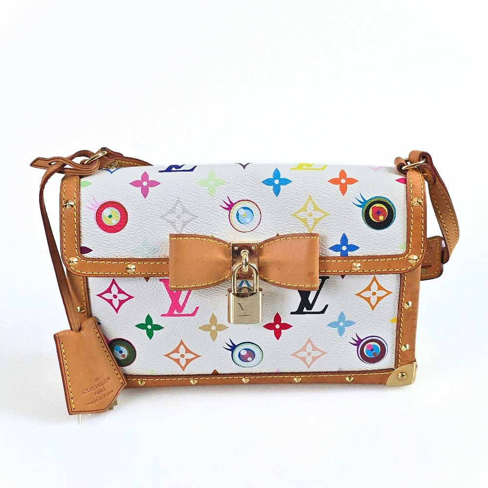 Louis Vuitton Limited Edition Multicolor Eye Miss You Trunk Vintage Murakami
